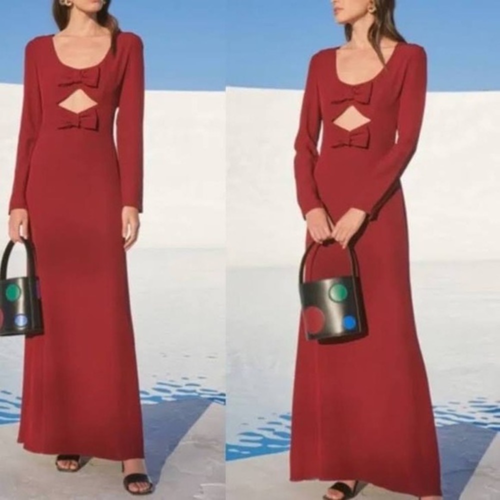 Staud Lido Dress in Garnett NWT